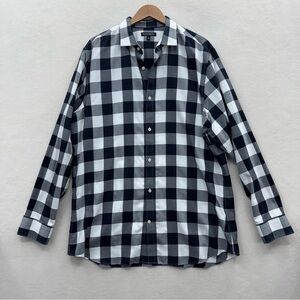 Banana Republic Men's XXL Tall Non Iron Tailored Slim Fit Shirt Buffalo Check